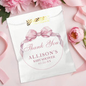 Coquette Bow Baby Dusche Beutel - Pink Danke Geschenktütchen
