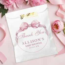 Coquette Bow Baby Dusche Beutel - Pink Danke Geschenktütchen