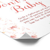 Coquette Bow Baby Dusche Sag kein Baby Poster (Ecke)