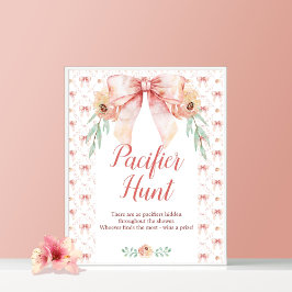 Coquette Bow Baby Dusche Schnuller Poster