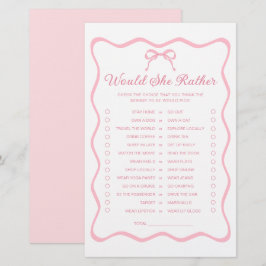 Coquette Bow Baby Dusche würde sie eher Spiel