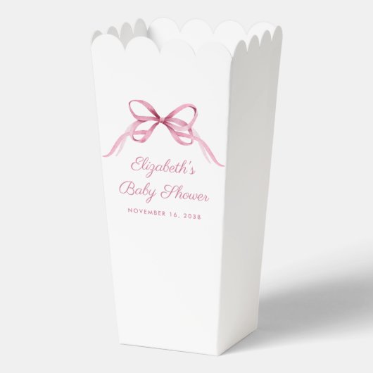 Coquette Bow Baby Girl Dusche Geschenkschachtel (Rückseite)