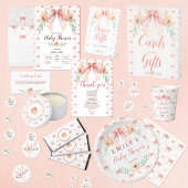 Coquette Bow Baby Shower WIs für Baby Card Einladung