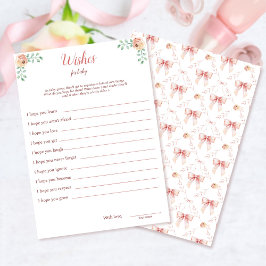 Coquette Bow Baby Shower WIs für Baby Card Einladung