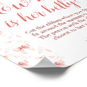 Coquette Bow Babydusche Wie groß ist Bauch Poster (Ecke)