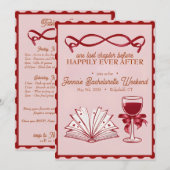 Coquette Bow Bachelorette Einladung | 12x18 (Vorne/Hinten)