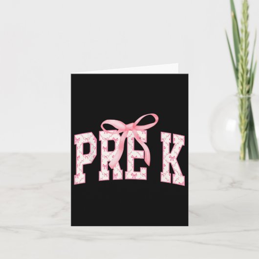 Coquette Bow Back to School Happy Karte (Vorderseite)
