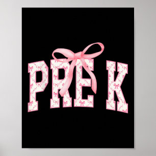 Coquette Bow Back to School Happy Poster