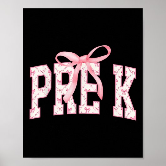 Coquette Bow Back to School Happy Poster (Vorne)
