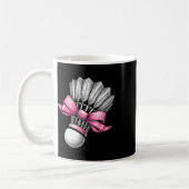 Coquette Bow Badminton Shuttle Pink Ribbon Mama Gi Kaffeetasse (Links)