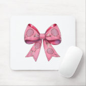 Coquette Bow Badminton Shuttle Racket Pink Ribbon Mousepad (Mit Mouse)