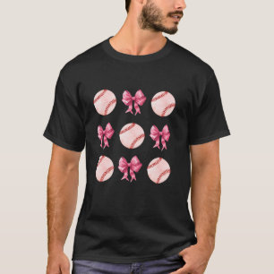 Coquette Bow Baseball für Mädchen Kinder Mama Mama T-Shirt