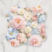 Coquette Bow Bloom Baby Shower Thank You Geschenkanhänger (Rückseite)