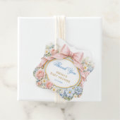 Coquette Bow Bloom Baby Shower Thank You Geschenkanhänger (Beispiel)