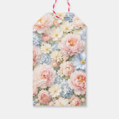 Coquette Bow Bloom Baby Shower Thank You Geschenkanhänger (Rückseite)