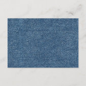 Coquette Bow Blue Jeans Denim Books Baby Dusche Begleitkarte (Rückseite)