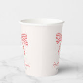 Coquette Bow Blush Brautparty Pappbecher (Rechts)