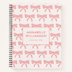 Coquette Bow Blush Pink Notizblock
