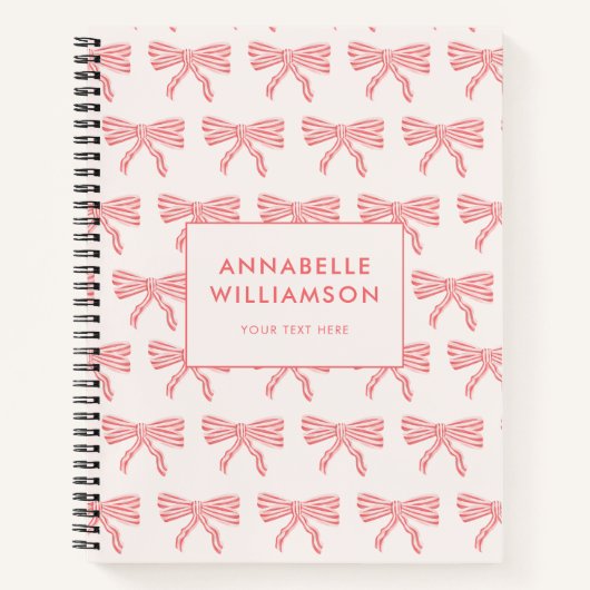 Coquette Bow Blush Pink Notizblock (Vorderseite)