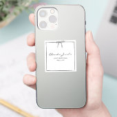 Coquette Bow Brautparty Individuelle Name Platzkar Aufkleber (Telefon)