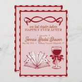 Coquette Bow Bridal Dusche Einladung | 12x18 (Vorne/Hinten)