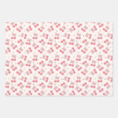 Coquette Bow Bunny Bear Cherry Geschenkpapier Set (Vorderseite 3)