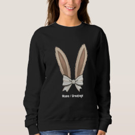 Coquette Bow Bunny Oars Niedliches Kaninchen Happy Sweatshirt