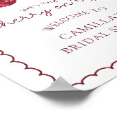 Coquette Bow Cherry auf dem oberen Brautparty Will Poster (Ecke)