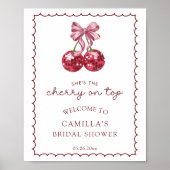 Coquette Bow Cherry auf dem oberen Brautparty Will Poster (Vorne)