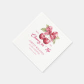 Coquette Bow Cherry Baby Dusche Napkins Serviette (Ecke)