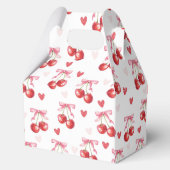 Coquette Bow Cherry First Birthday Fevor Box Geschenkschachtel (Rückseite)