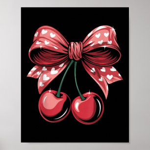 Coquette Bow Cherry Valentinstag Ristorante La Lan Poster