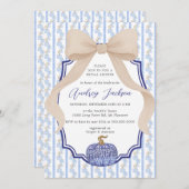 Coquette Bow Chinoiserie Pumpkin Brautparty Einladung (Vorne/Hinten)