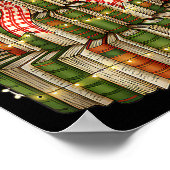 Coquette Bow Christmas Books Xmas Tree Librarian  Poster (Ecke)