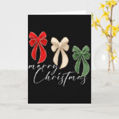 Coquette Bow Christmas Funny Retro Gift Tee Women, Karte (Gelbe Blume)