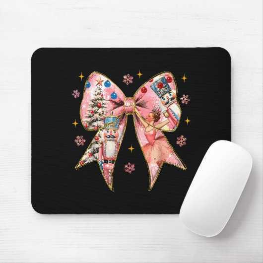 Coquette Bow Christmas Nutcracker Ballet Festive W Mousepad (Mit Mouse)