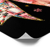 Coquette Bow Christmas Nutcracker Ballet Festive W Poster (Ecke)