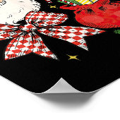 Coquette Bow Christmas Santa Claus Xmas Holiday Wo Poster (Ecke)