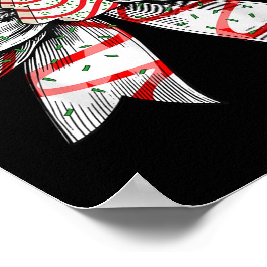 Coquette Bow Christmas Tree Cake Christmas Vibes G Poster (Ecke)