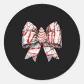 Coquette Bow Christmas Tree Cake Christmas Vibes G Runder Aufkleber (Vorderseite)