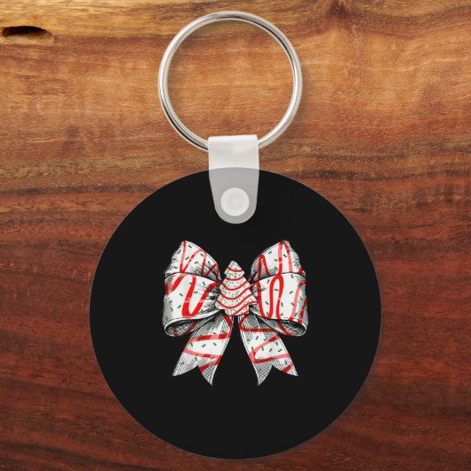 Coquette Bow Christmas Tree Cake Christmas Vibes G Schlüsselanhänger (Vorderseite)