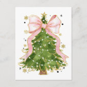 Coquette Bow Christmas Tree Holiday Giro Outfit W Begleitkarte (Vorderseite)
