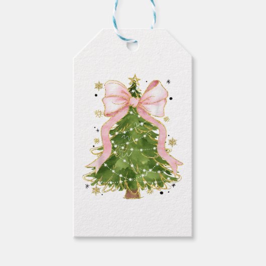 Coquette Bow Christmas Tree Holiday Giro Outfit W Geschenkanhänger (Vorderseite)