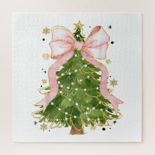 Coquette Bow Christmas Tree Holiday Giro Outfit W Puzzle (Vertikal)