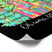 Coquette Bow Christmas Tree Jesus Oh Come Let Us A Poster (Ecke)