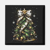 Coquette Bow Christmas Tree Xmas Decor Holiday Sea Magnet (Vorne)