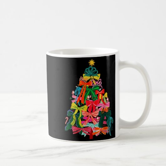 Coquette Bow Christmas Tree Xmas Holiday Girly Out Kaffeetasse (Rechts)