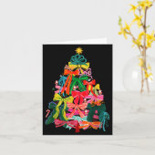 Coquette Bow Christmas Tree Xmas Holiday Girly Out Karte (Gelbe Blume)