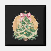Coquette Bow Christmas Tree Xmas Holiday Girly Out Magnet (Vorne)
