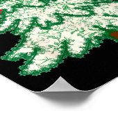 Coquette Bow Christmas Tree Xmas Holiday Girly Out Poster (Ecke)